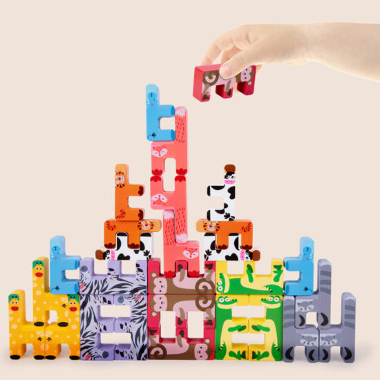 Animal Wooden Balancing Blocks for Kids