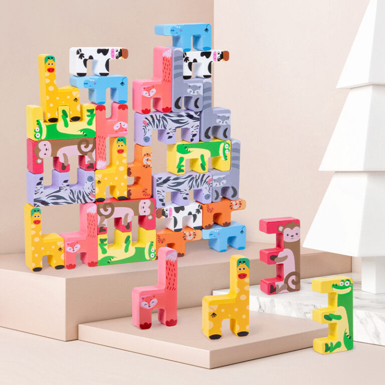 Animal Wooden Balancing Blocks for Kids