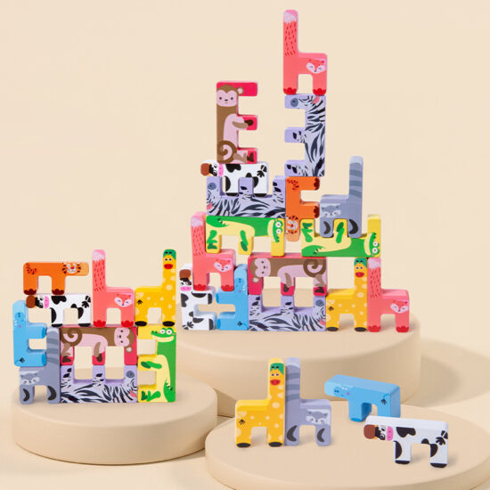 Animal Wooden Balancing Blocks for Kids