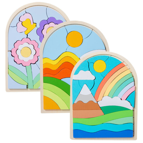 3D cartoon animal puzzle toys for kids educational blocks