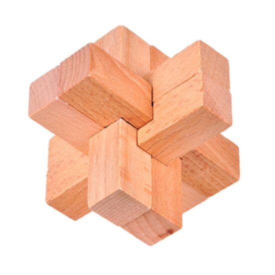 Wooden Chinese Kongming Luban lock puzzles for logic training