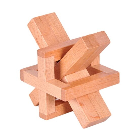 Wooden Chinese Kongming Luban lock puzzles for logic training