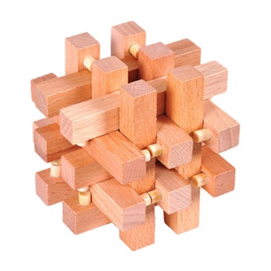Wooden Chinese Kongming Luban lock puzzles for logic training