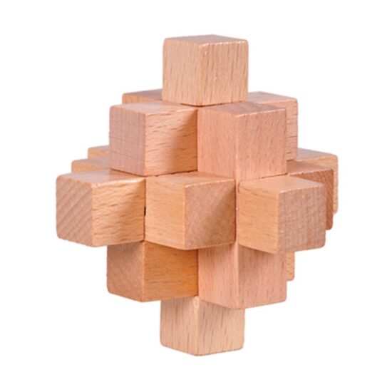 Wooden Chinese Kongming Luban lock puzzles for logic training