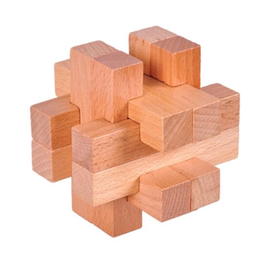 Wooden Chinese Kongming Luban lock puzzles for logic training