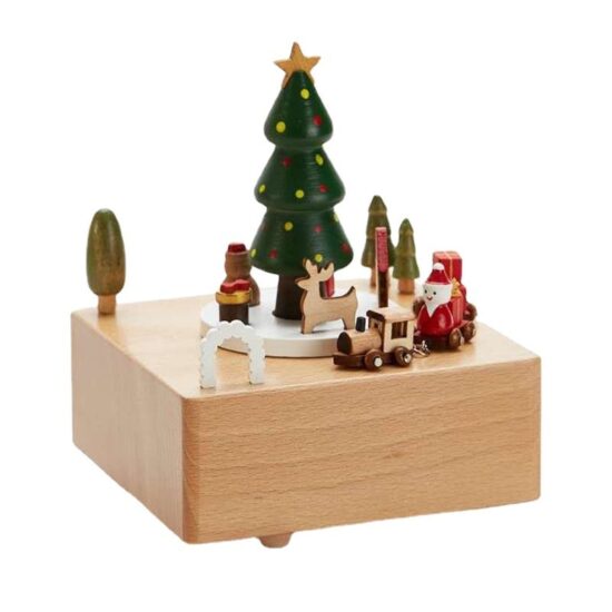 Christmas theme wooden music box for children with custom logo