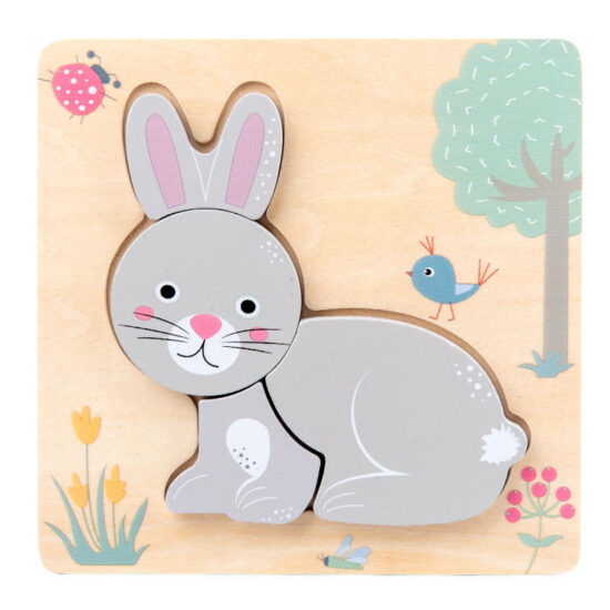 3D cartoon wooden puzzle educational toy for kids