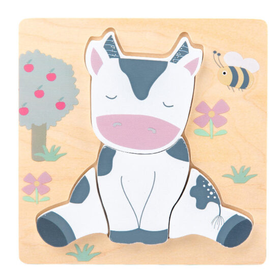 3D cartoon wooden puzzle educational toy for kids