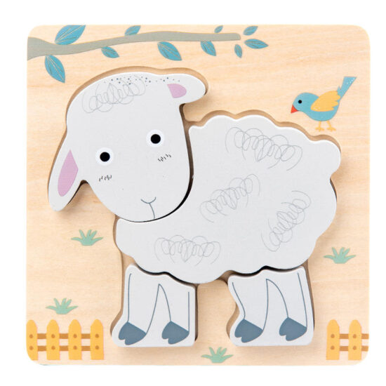 3D cartoon wooden puzzle educational toy for kids