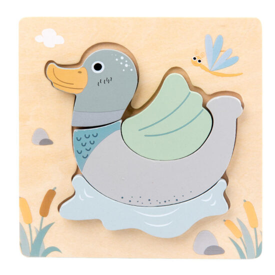 3D cartoon wooden puzzle educational toy for kids