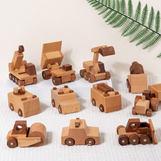 Wooden Construction Toy Truck for Kids
