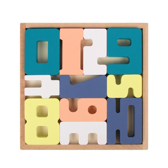 3D wooden animal puzzle blocks for kids