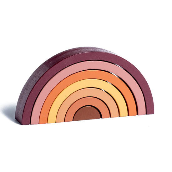 Rainbow stacking blocks educational toy for kids
