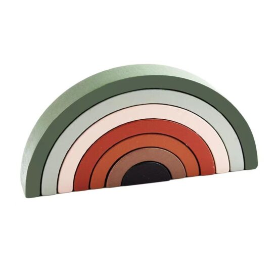 Rainbow stacking blocks educational toy for kids