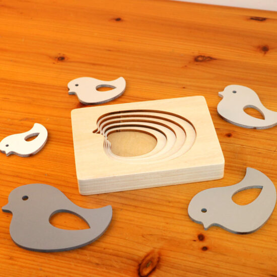 Mini 3D wooden animal puzzle toy for children