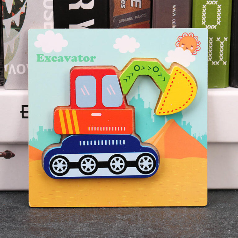 Mini 3D wooden animal puzzle toy for children