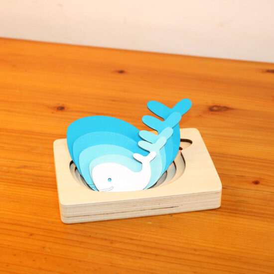 Mini 3D wooden animal puzzle toy for children