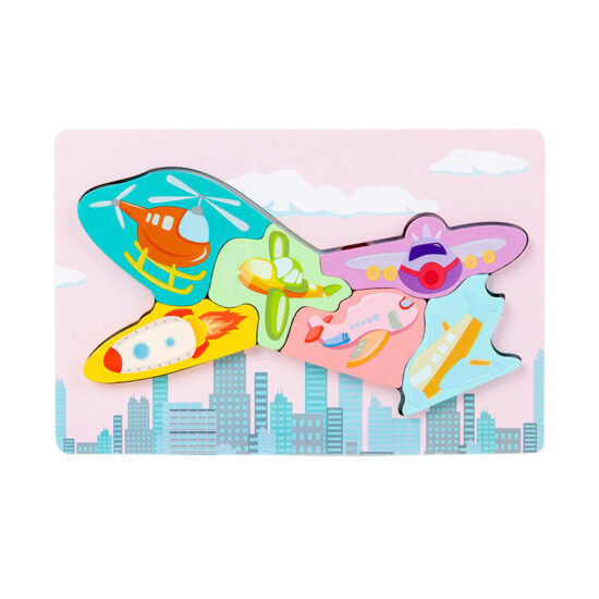 Wooden animal puzzle toy for early childhood learning