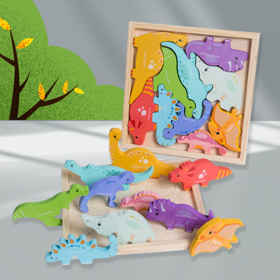 Wooden Montessori snap puzzle toy for toddlers