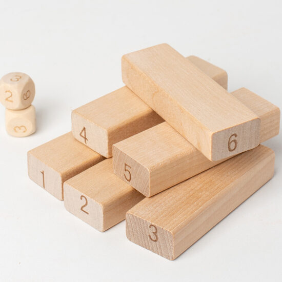 54pcs colorful wooden stacking blocks toy for kids