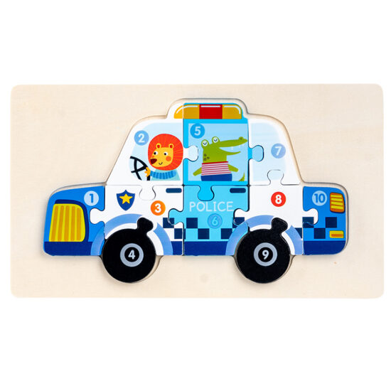 Wooden traffic puzzle toy for toddlers
