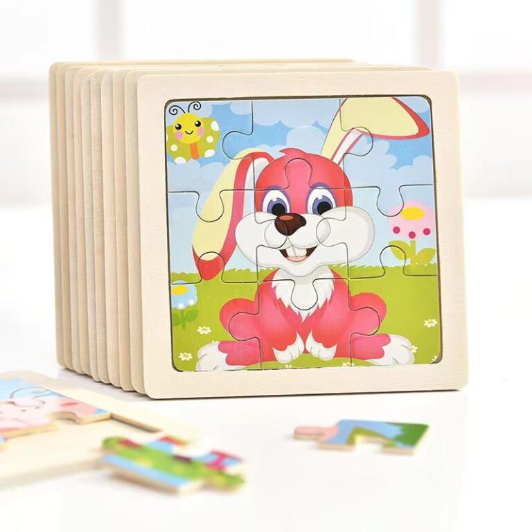 Custom eco Montessori 2D wooden educational puzzle