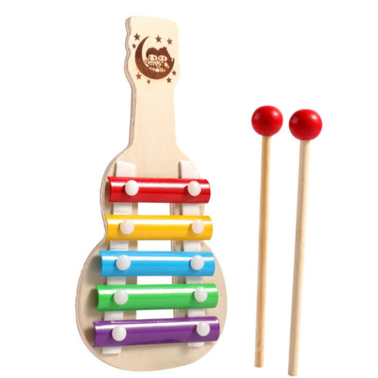 Colorful Montessori wooden xylophone toy for toddlers