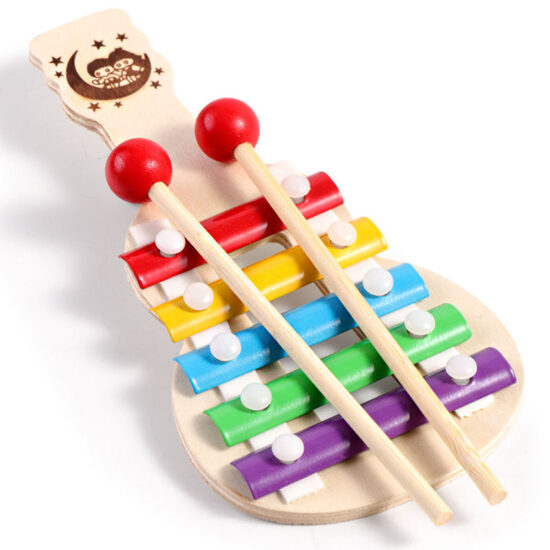 Colorful Montessori wooden xylophone toy for toddlers