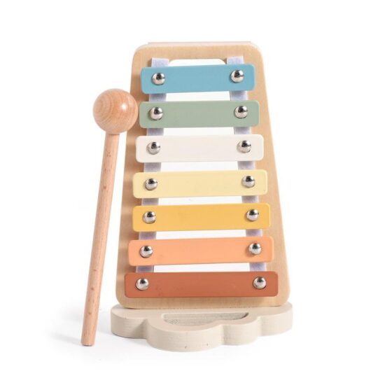 Wooden Scandinavian style baby percussion toy for early education