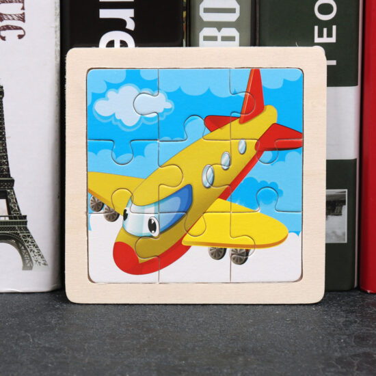 Wooden animal puzzle for toddlers with 9 pieces, perfect for early learning