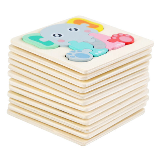 Wooden animal puzzle for toddlers enhancing early learning skills