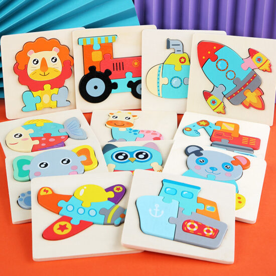 Wooden animal puzzle for toddlers enhancing early learning skills