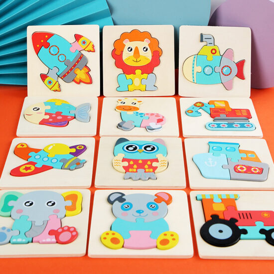 Wooden animal puzzle for toddlers enhancing early learning skills