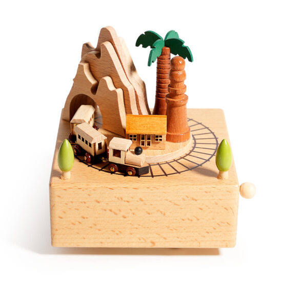 Romantic wooden carousel music box for kids and girls