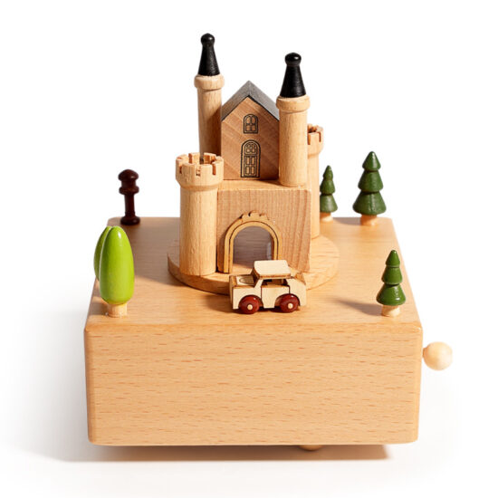 Romantic wooden carousel music box for kids and girls