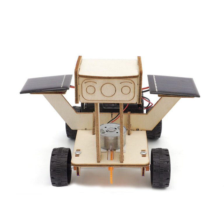 Wooden solar-powered 3D puzzle truck for kids