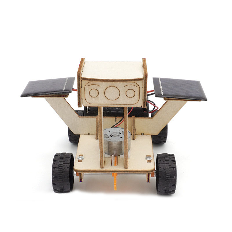 Wooden solar-powered 3D puzzle truck for kids