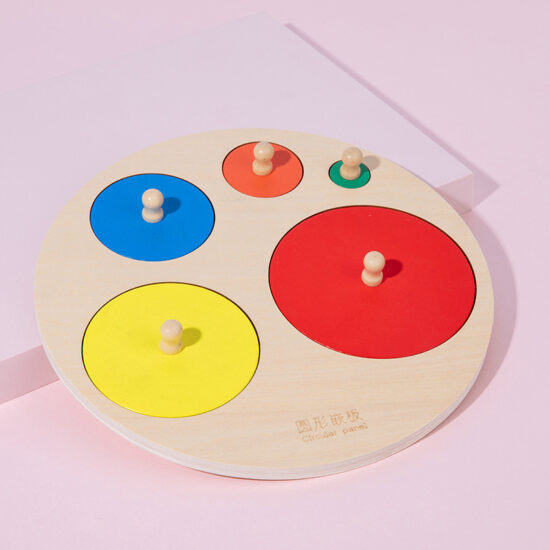 Montessori shape matching puzzle board for toddlers