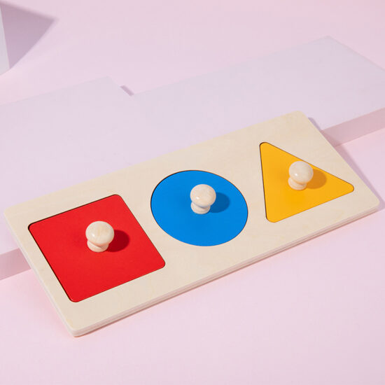 Montessori shape matching puzzle board for toddlers