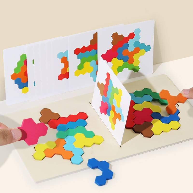 Montessori 2-player wooden matching puzzle game for kids