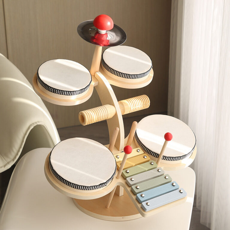 Kids wooden music hammer table with xylophone and Orff design