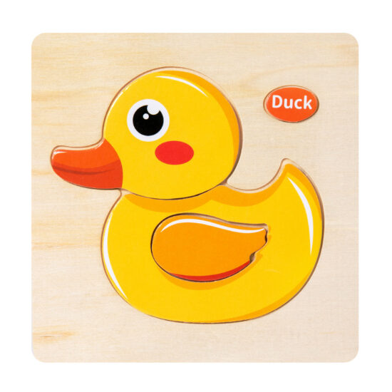 Children’s wooden puzzle for shape, animal, and transport matching