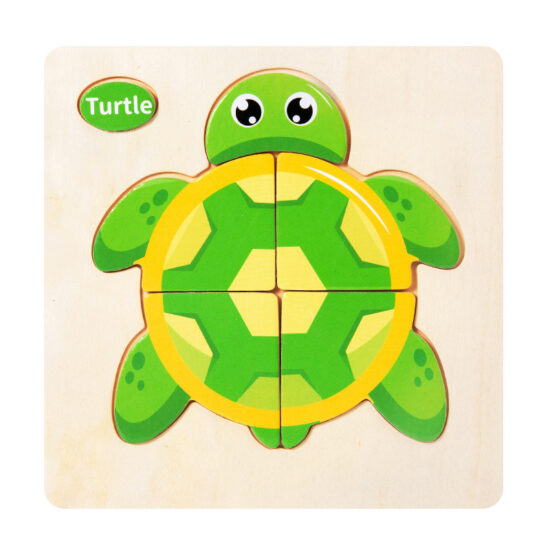 Children’s wooden puzzle for shape, animal, and transport matching