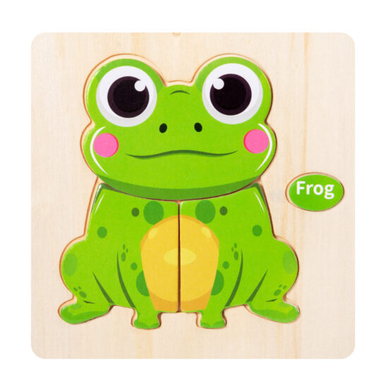 Children’s wooden puzzle for shape, animal, and transport matching