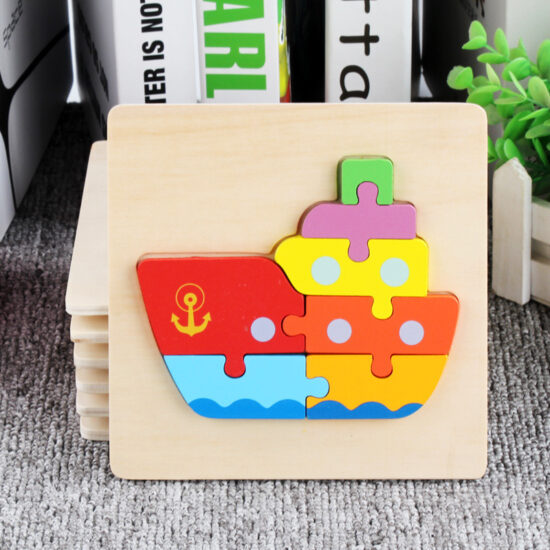 Wooden 3D animal puzzle toy for toddlers and early learning