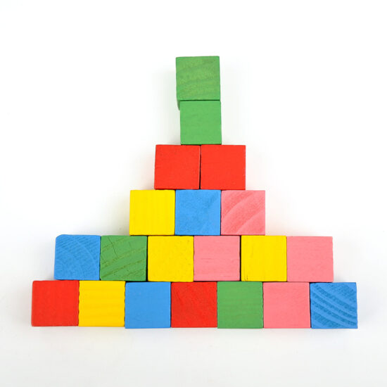 20pcs wooden cube building blocks for kids DIY learning