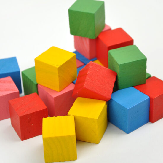 20pcs wooden cube building blocks for kids DIY learning