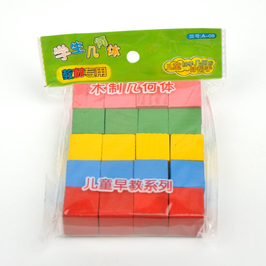 20pcs wooden cube building blocks for kids DIY learning