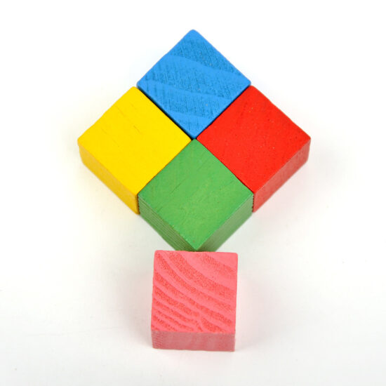 20pcs wooden cube building blocks for kids DIY learning