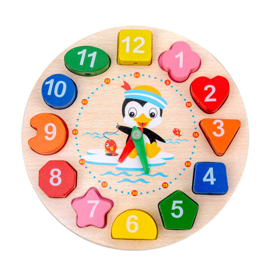 3-in-1 wooden xylophone toy with clock and bead maze for toddlers